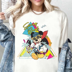 Retro jaren 90 Mickey en vrienden shirt, vintage voorjaarsvakantie Squad T-shirt, Disney voorjaarsvakantie Tee, grappige Disney outfit, Disney familie-uitje