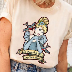Disney Cinderella A Dream Is A Wish Your Heart Makes Shirt, Disney Princess T-shirt, Comfort Color Tee, Disney Family Vacation Shirt