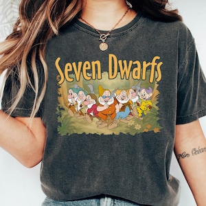 Seven Dwarfs Disney Shirt, 7 Dwarfs Snow White Princess T-shirt, Comfort Color Tee, Birthday Gift, Disneyland Family Vacation Trip Shirt