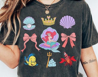 Disney The Little Mermaid Shirt, Princess Ariel Flounder Sebastian T-shirt, Magic Kingdom Shirt, Disneyland Family Trip Shirt, Birthday Gift