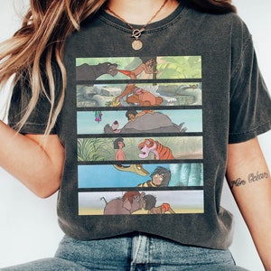 Disney The Jungle Book Scenes Panel Shirt, Vintage Jungle Book T-shirt, Mowgli & Baloo Tee, Magic Kingdom, Disney Family Trip, Birthday Gift
