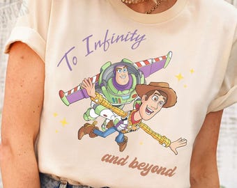 Retro Disney Toy Story To Infinity And Beyond Shirt, Buzz Lightyear Woody Friends T-shirt, Magic Kingdom Shirt, Disneyland Family Trip Tee
