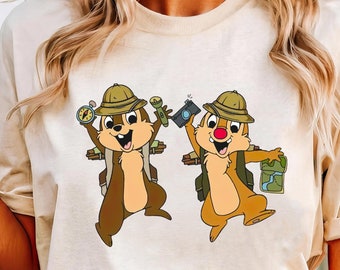 Camicia Disney Chip N Dale Safari, Camicia Disney Safari, T-shirt del Regno degli Animali, Maglietta Disney Chip e Dale Trip, Magic Kingdom, Famiglia Disney