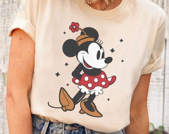 Vintage Disney Classic Minnie Pose Shirt, Minnie T-shirt, Birthday Gift Tee, Magic Kingdom Shirt, Disneyland Family Vacation Trip Shirt