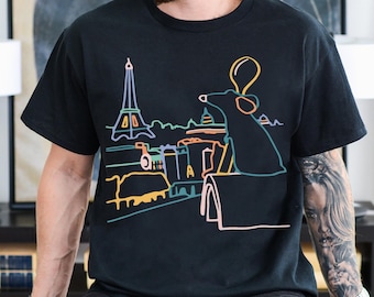 Camisa vintage Disney Ratatouille, moletom Disney Remy Qualquer um pode cozinhar, camiseta Remy Paris Disney, engraçado Magic Kingdom, viagem em família da Disney