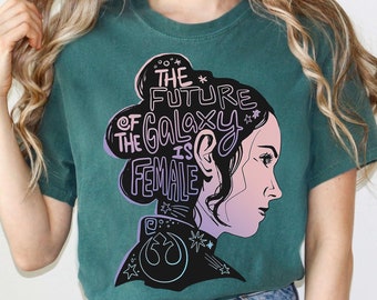 Star Wars Rey The Future Of The Galaxy Is Female Shirt, Star Wars Movie Trip T-shirt, Unisex Tee, Funny Disney Outfit, Disney Family Trip