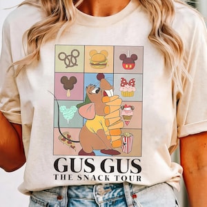 Camiseta vintage divertida de Gus Gus The Snack Tour, sudadera de Gus Gus de Cenicienta de Disney, camiseta "Looking Like A Snack", Magic Kingdom, viaje a Disney
