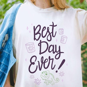 Disney Tangled Princess Shirt, Best Day Ever Pascal Portrait T-shirt, Rapunzel Princess Tee, Funny Magic Kingdom, Disney Family Trip