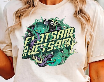 Disney Little Mermaid Princess Shirt, The Little Mermaid Flotsam & Jetsam Seaweed Portrait T-shirt, Birthday Gift Tee, Disney Family Trip