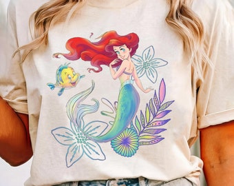 Disney The Little Mermaid Ariel Princess Shirt, Ariel And Flounder Sea T-shirt, Disney Princess Tee, Funny Magic Kingdom, Disney Family Trip