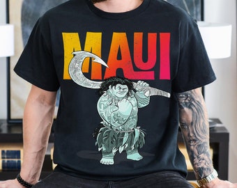 Camisa Disney Moana Maui, camiseta de regalo unisex de Disney Maui, camiseta Comfort Colors para hombres y mujeres, Funny Magic Kingdom, viaje familiar de Disney