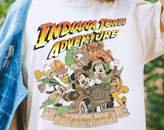 Mickey And Friends Indiana Jones Adventure Shirt, Disneyland Ride T-shirt, Disney Indiana Jones Tee, Disney Outfit, Disney Family Trip