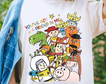 Disney Pixar Toy Story-shirt, T-shirt You've Got A Friend In Me, Woody Buzz Lightyear Slinky Tee, grappig Magic Kingdom, familie-uitstapje Disney
