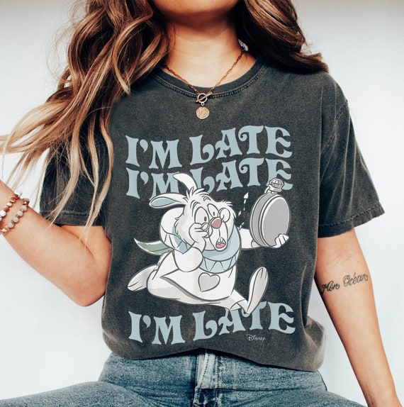 Alice In Wonderland T-Shirt White Rabbit Cool Gift Shirt Alice In Wonderland T-Shirt White Rabbit Cool Gift Shirt