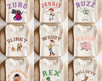 Camiseta de Toy Story de Disney, Camiseta familiar de Toy Story a juego, Woody, Buzz, Zurg, Rex, Bullseye, Camiseta de Jessie, Traje de Disney, Viaje familiar de Disney