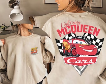 Retro Lightning Mcqueen Shirt, Lightning Mcqueen 95 Sweatshirt, Piston Cup T-shirt, Disney Cars Movie Tee, Funny Magic Kingdom,Disney Family