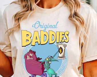 Camisa dos vilões da Disney Hercules, camiseta retrô Pain And Panic Original Baddies, camiseta com cores confortáveis, engraçado Magic Kingdom, viagem em família da Disney