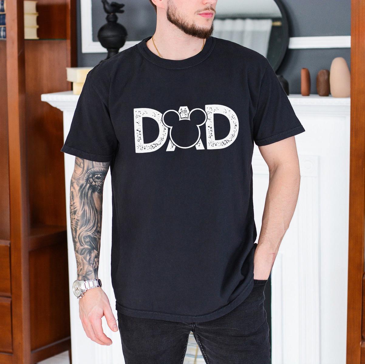 Retro Disney Mickey Mouse Dad T-shirt, Comfort Color Tee, Father's Day Shirt, Father's Day Gift, Best Dad Matching Holiday Tee, Gift for Dad