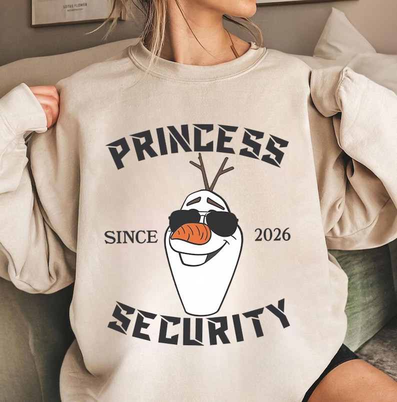 Disney Princess Security Shirt, Funny Girl Dad Olaf Tee, Frozen Family Trip Outfit, Magic Kingdom Vacation Fathers Day Gift, Cool Mens Shirt image 4
