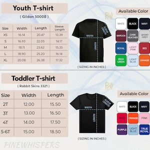 a t - shirt size guide for a child's t - shirt