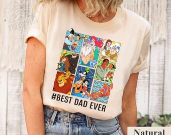 Disney Best Dad Ever Group Retro Shirt, Dad Vacatuin Trip T-shirt, Comfort Color Tee, Father's Day Shirt Best Dad Matching Tee, Gift for Men