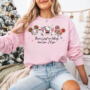 Vaiana Pua-tröja, Hur långt jag ska gå-tröja, Pua Pig Disney-resa, söta öron Vaiana-karaktärströja, polynesiskt tema, söta Disneyland-tröjor bild 4