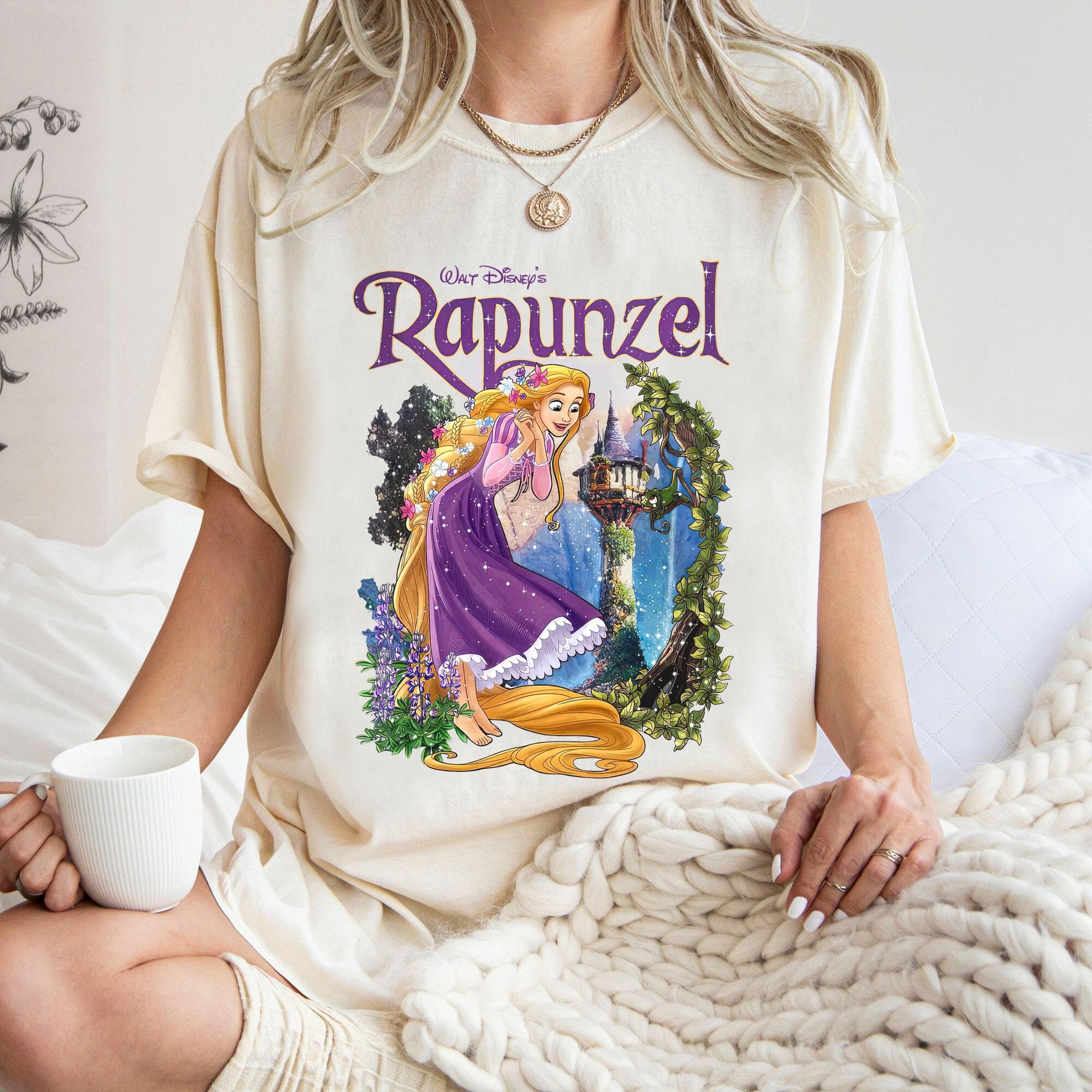 Vintage Disney Tangled Rapunzel Shirt, Disney Rapunzel Floral T 