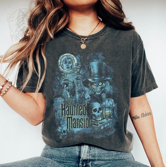 新品未使用 Haunted Mansion Disney Tシャツ XL VTG Disney World Haunted Mansion Ride Shirt sz XL Hitchhiking