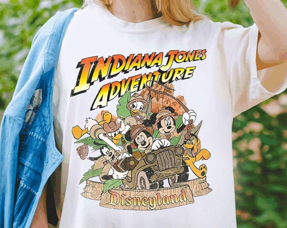Mickey and Friends Indiana Jones Adventure Shirt, Disneyland Ride 