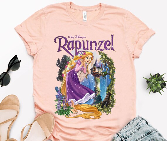 Vintage Disney Tangled Rapunzel Shirt, Disney Rapunzel Floral T 