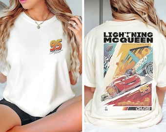 Retro Disney Cars Shirt, Vintage Lightning Mcqueen T-shirt, Mcqueen 1977 Disney Cars Land Tee, Funny Disney Outfit, Disney Family Trip