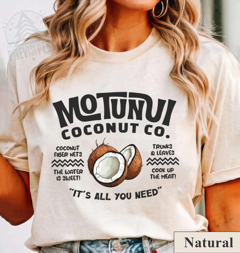Motunui Coconut Co Shirt, Moana Inspired Tee, The Water Is Sweet, Disney Vacation Outfit, Disneyland Trip Shirt, Family Vacation Gift Shirts image 1