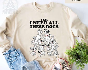 Disney 101 Dalmatiër retro-shirt, ja, ik heb al deze honden nodig T-shirt, Disney Dog Pongo Perdita-shirt, verjaardagscadeau, Disneyland-gezinsreisje
