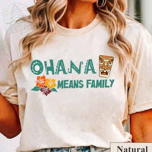 Ohana Means Family Hawaiian Tiki Shirt, Matching Disney Trip Family Tee, Tropical Vacation Apparel, Disneyland Group Souvenir Gift Shirts image 6
