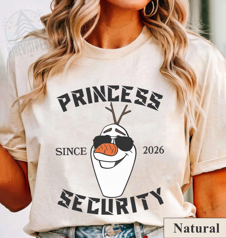 Disney Princess Security Shirt, Funny Girl Dad Olaf Tee, Frozen Family Trip Outfit, Magic Kingdom Vacation Fathers Day Gift, Cool Mens Shirt image 1