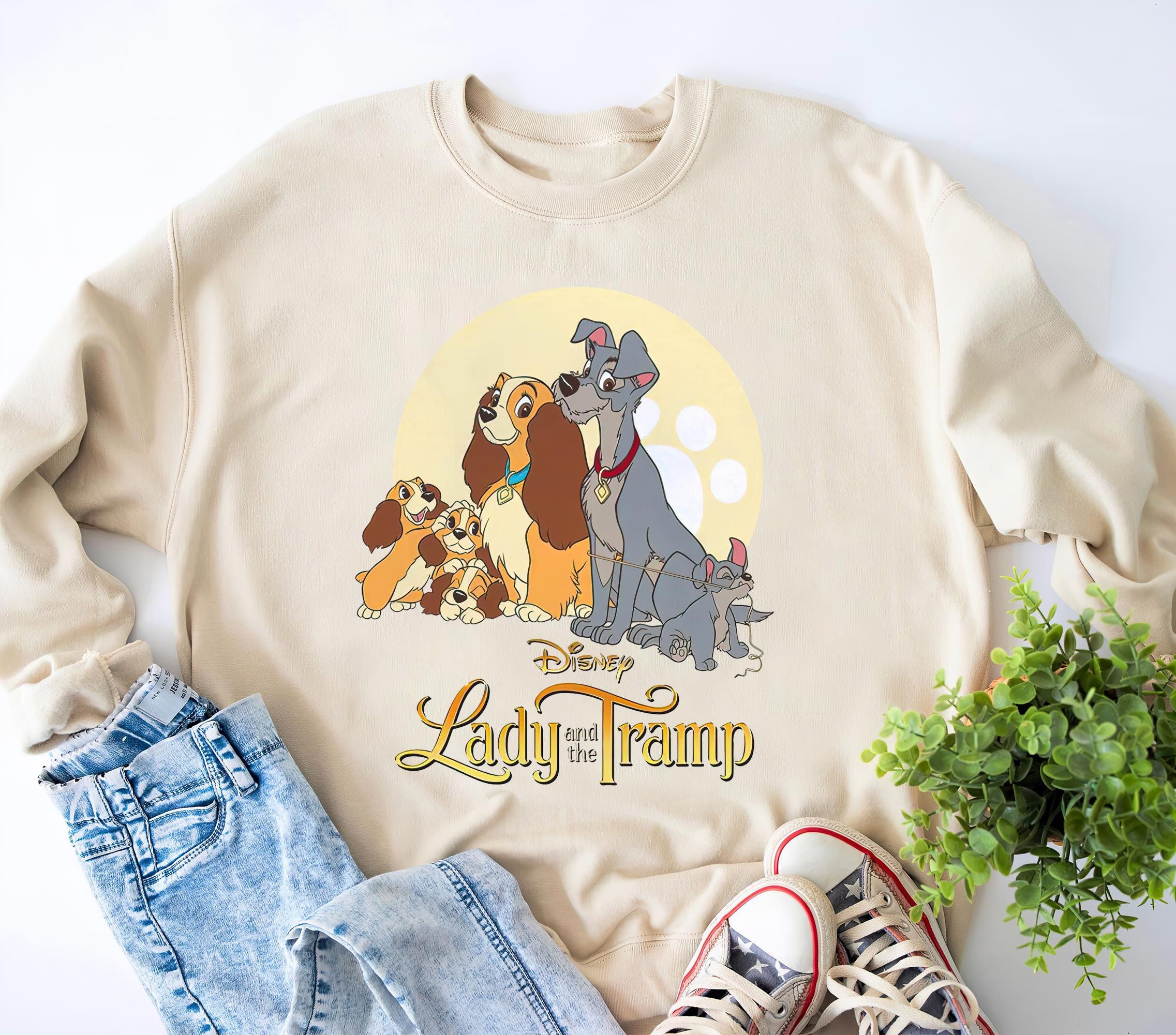 Disney Lady and Tramp Family Shirt, Vintage Lady and Tramp T-shirt