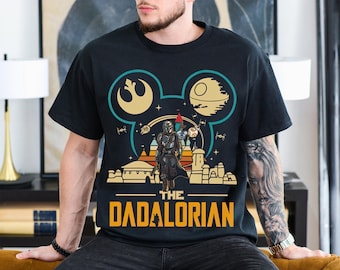 Disney Star Wars Shirt, Star Wars Dadalorian The Child T-shirt, Galaxy'S Edge Father'S Day Gift Tee, Funny Magic Kingdom, Disney Family Trip
