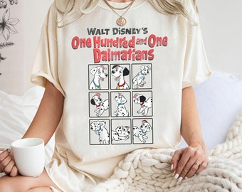 Disney 101 Dalmatiërs puppy groepsshirt, retro schattig hondenliefhebber T-shirt, comfort kleuren T-shirt, verjaardagscadeau shirts, Disneyland familie-uitstapje