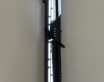 80%ERS Darksaber Wall Mount LED Wireless Motion Activated Display Black Series and Legacy Wall Mount Compatible Display Mount - White