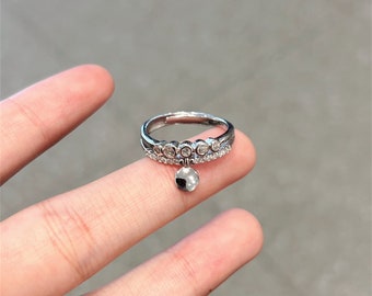 Hochwertiger 925er Sterling Silber Ring Pentagramm Ring