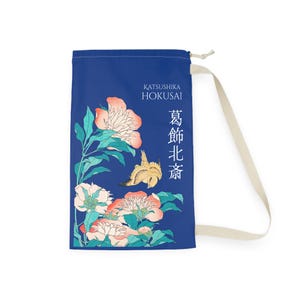 Japanese  Laundry Bag with Hokusai and Kuniyoshi Design, Artistic Home Storage, Eco-Friendly Bag, Gift for Art Lovers, Laundry Day Accessory