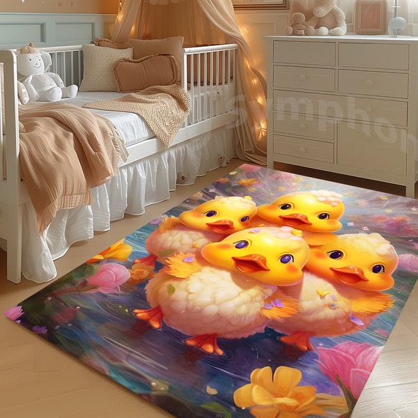 Pink Duck Rug Ducks Area Rugs - Etsy