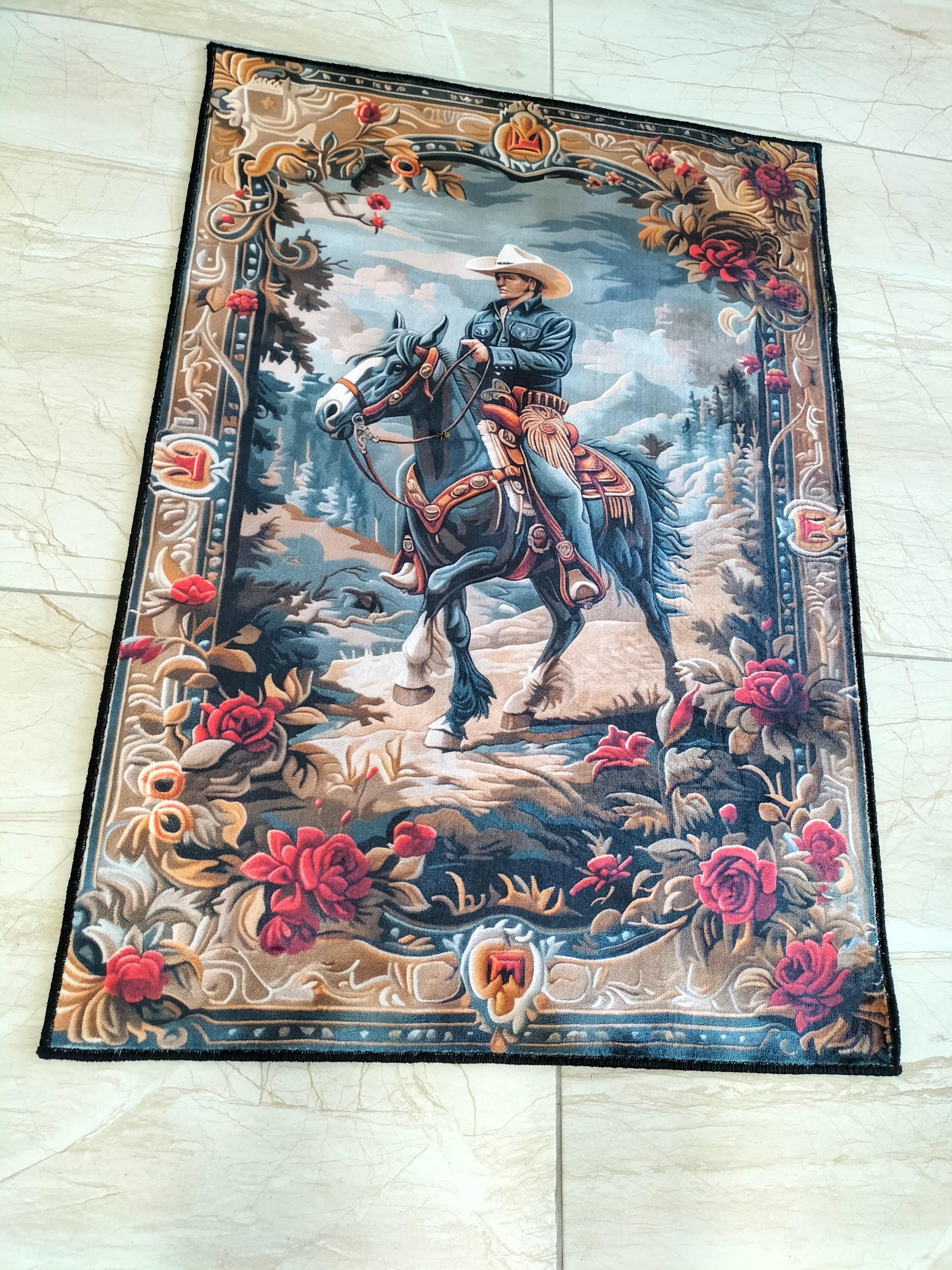 Rodeo Rug Rustic Cowboy Area Rug: Western Rodeo Decor - Etsy