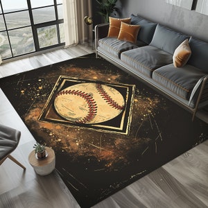 Baseball Abstract Rug, Baseball Area Rug, Baseball Rug, Sport Carpet, Baseball Abstract Rug, Sport Rug, Boys Room Rug, Baseball Fan Gift