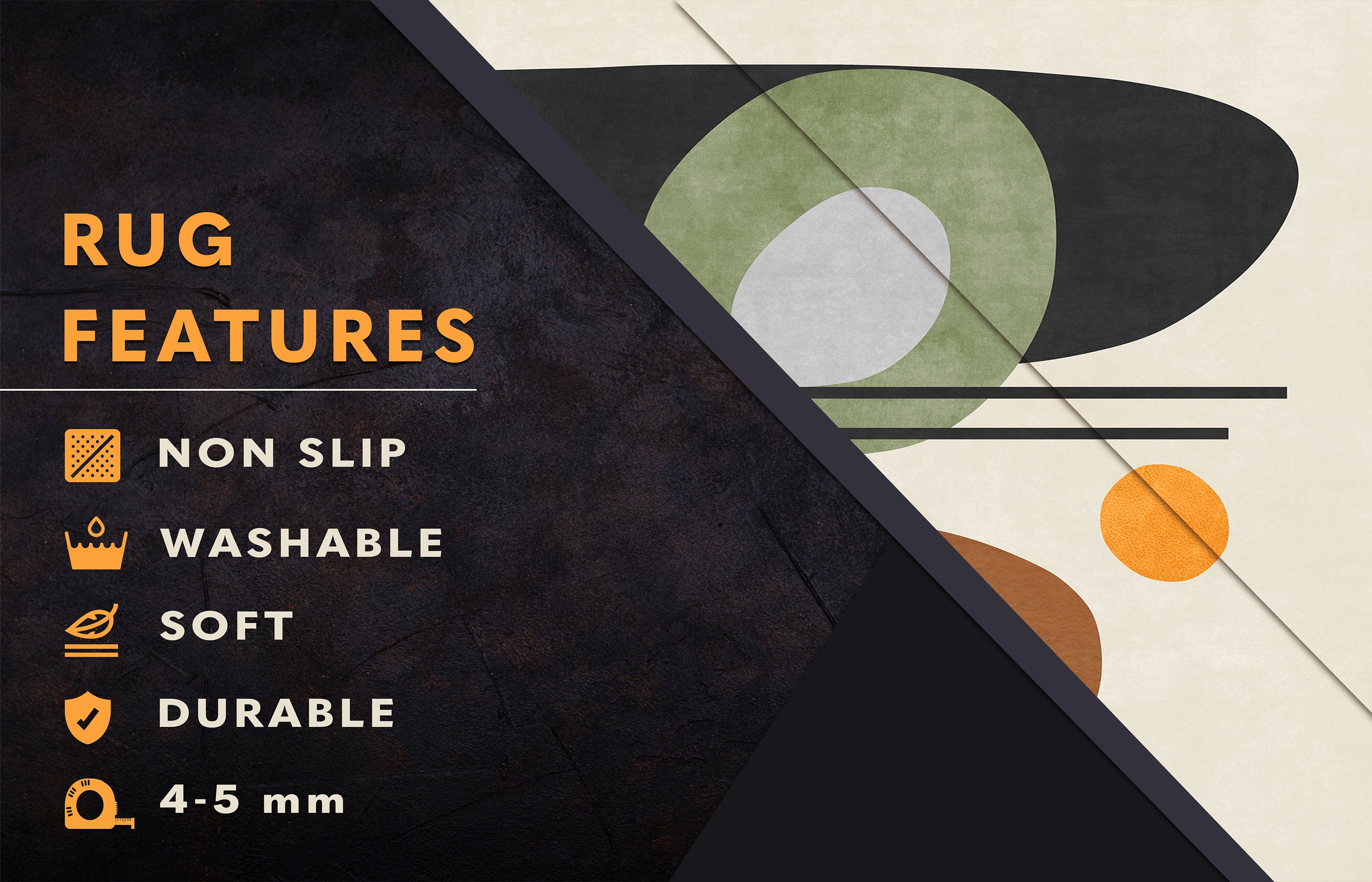 Koi Fish and Cherry Blossom Rug, Abstract Japanese Pattern Rug, Koi ...