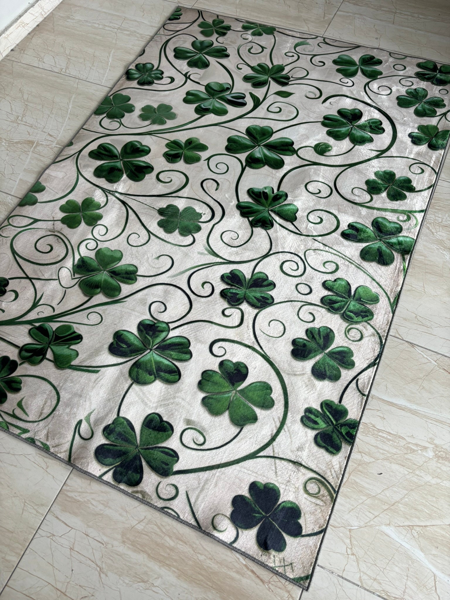 Shamrock Area Rug: Irish Clover Design, St. Patrick's Day Decor - Etsy