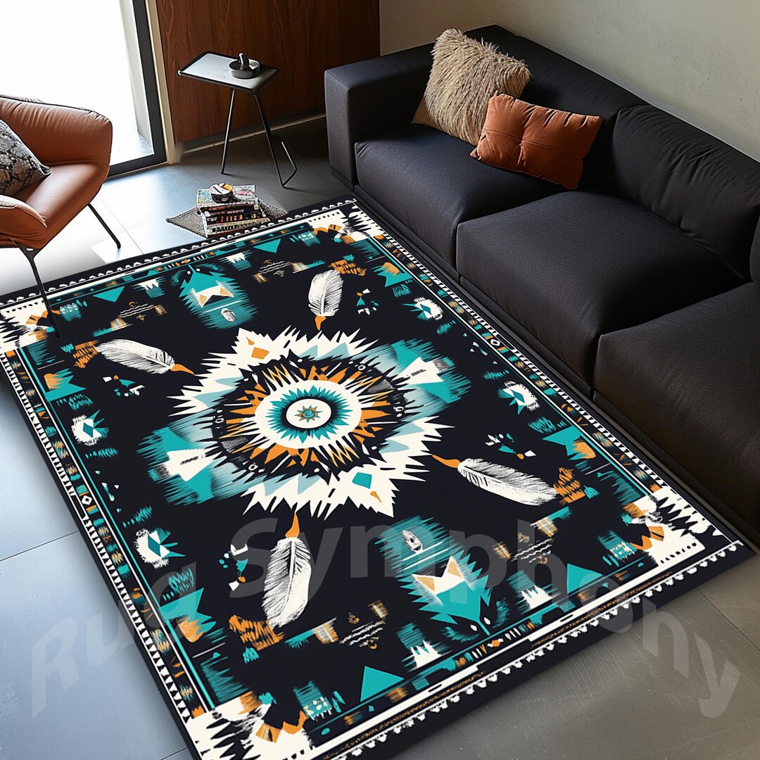 Southwestern Aztec Area Rug, Native American Pattern - Etsy