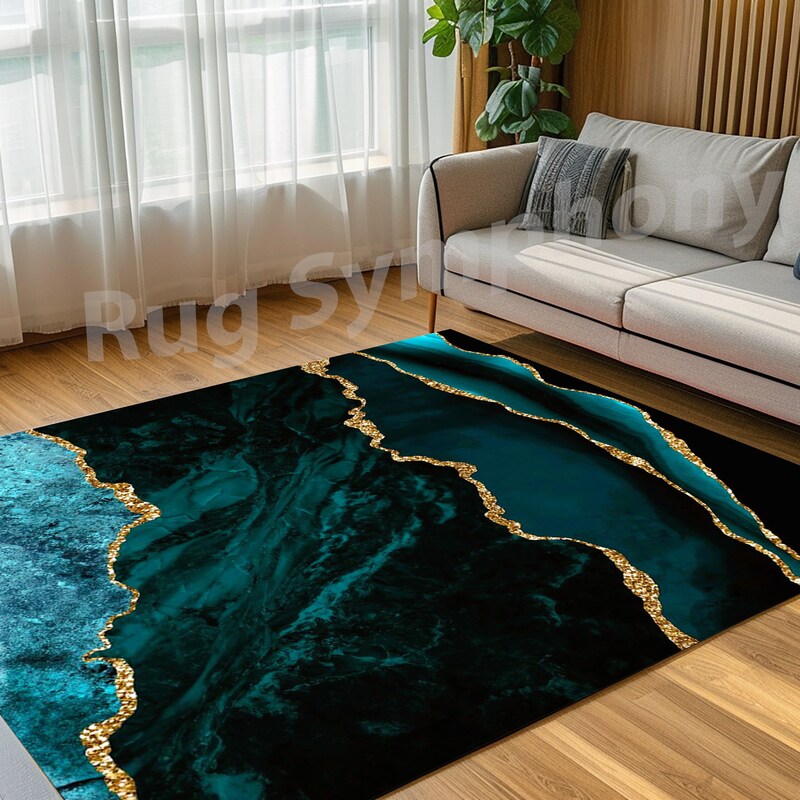 Turquoise Rug - Etsy