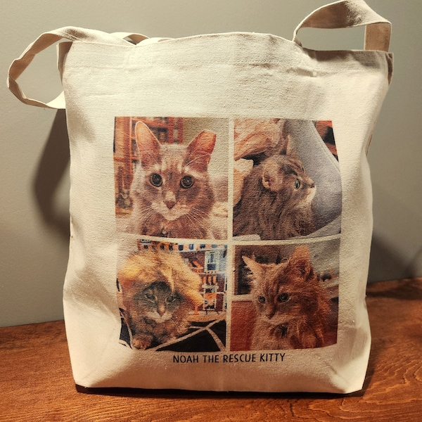 Noah the Rescue Kitty Tote Bag