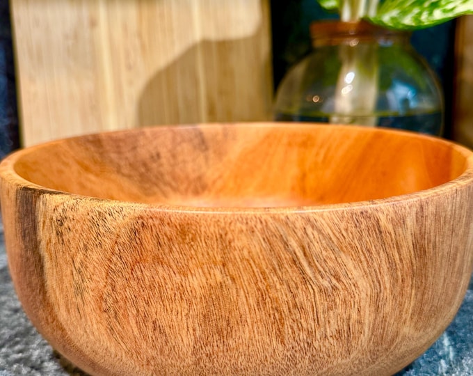 Featured listing image: Hand-Turned Mahogany Bowl